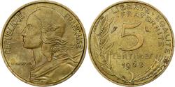 World Coins - France, 5 Centimes, Marianne, 1968, Paris, Aluminum-Bronze,