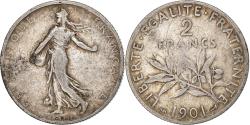 World Coins - France, 2 Francs, Semeuse, 1901, Paris, Silver, , Gadoury:532, KM:845.1