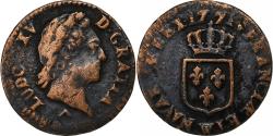World Coins - France, Louis XV, 1/2 Sol, Demi sol à la vieille tête, 1771, Lille, Copper