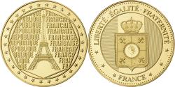 World Coins - France, Medal, Paris - La Tour Eiffel, Copper Gilt,