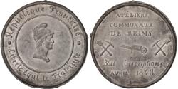 World Coins - France, Medal, Ville de Reims, Ateliers communaux, History, 1848, , Tin