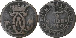 World Coins - Germany, Clemens August von Bayern, 1/4 Stüber, 1740, Cologne, Copper