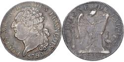 World Coins - France, Louis XVI, 1/2 Ecu de 3 Livres, 1792 / AN 4, Paris, Silver,
