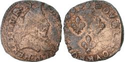 World Coins - France, Henri III, Double Tournois, 1586, La Rochelle, Copper,