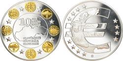 World Coins - France, Medal, 10 Ans de l'Euro, Slovaquie, Politics, 2012, , Copper