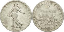 World Coins - Coin, France, Semeuse, 2 Francs, 1901, Paris, , Silver, KM:845.1