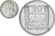 World Coins - Coin, France, Turin, 20 Francs, 1937, Paris, , Silver, KM:879