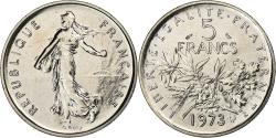 World Coins - France, 5 Francs, Semeuse, 1973, Paris, Nickel Clad Copper-Nickel,