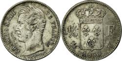 World Coins - Coin, France, Charles X, 1/4 Franc, 1830, Paris, , Silver, KM:722.1