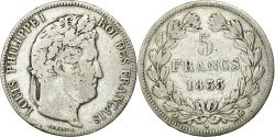 World Coins - Coin, France, Louis-Philippe, 5 Francs, 1833, Toulouse, , Silver