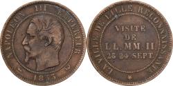 World Coins - France, Napoleon III, 10 Centimes, 1853, Lille, Visite de LL.MM.II.23 24 Sept;