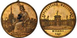 World Coins - Italy, Medal, Esposizione Nazionale, Milano, Arts & Culture, 1881,