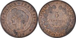 World Coins - Coin, France, Cérès, 5 Centimes, 1880, Paris, , Bronze, KM:821.1