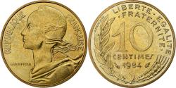 World Coins - France, 10 Centimes, Marianne, 1984, Paris, Aluminum-Bronze,