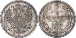World Coins - Russia, Nicholas II, 5 Kopeks, 1892, Saint Petersburg, Silver,