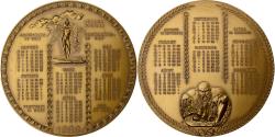 World Coins - France, Medal, Voeux, Nouvelle Année, 1966, Bronze,