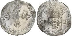 World Coins - France, Louis XIV, 1/4 Ecu, frappé au marteau, 1644, Bordeaux, Silver