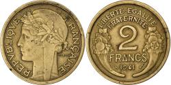 World Coins - France, 2 Francs, Morlon, 1941, Paris, Aluminum-Bronze, , KM:886