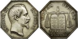World Coins - France, Token, Napoléon III, Notaires de l'Arrondissement de Pontoise, Barre