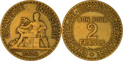 World Coins - Coin, France, Chambre de commerce, 2 Francs, 1922, Paris,