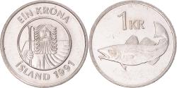 World Coins - Coin, Iceland, Krona, 1991
