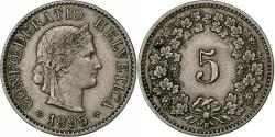 World Coins - Switzerland, 5 Rappen, 1895, Bern, Copper-nickel, , KM:26