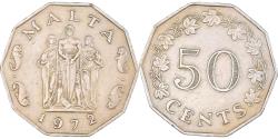 World Coins - Coin, Malta, 50 Cents, 1972, British Royal Mint, , Copper-nickel, KM:12