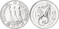 World Coins - Coin, San Marino, 2 Lire, 1975, FDC, , Aluminum, KM:41