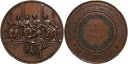 World Coins - France, Medal, Le Vélocipède, Montreuil, 1869, Copper,