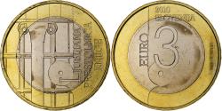 World Coins - Slovenia, 3 Euro, 2010, Vantaa, Bi-Metallic, MS(60-62)