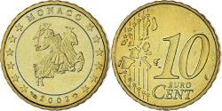 World Coins - Monaco, Rainier III, 10 Euro Cent, 2002, Paris, , Brass, KM:170