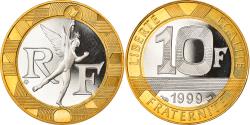 World Coins - Coin, France, Génie, 10 Francs, 1999, Paris, Proof, , Bi-Metallic