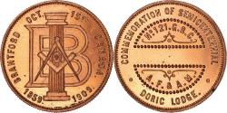 World Coins - Canada, Token, Masonic, Brantford, Doric Lodge, 1909, Chapter Penny,