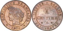 World Coins - Coin, France, Cérès, Centime, 1874, Paris, , Bronze, KM:826.1