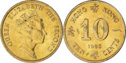 World Coins - Coin, Hong Kong, Elizabeth II, 10 Cents, 1985, , Nickel-brass, KM:55