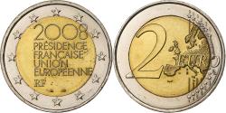 World Coins - France, 2 Euro, présidence de l'UE, 2008, Pessac, Bi-Metallic,