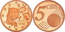 World Coins - France, 5 Euro Cent, 2008, Paris, Proof / BE, , Copper Plated Steel