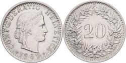 World Coins - Switzerland, 20 Rappen, Libertas, 1969, Bern, Copper-nickel, , KM:29a
