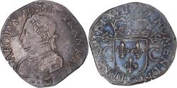 World Coins - Coin, France, Charles IX, Teston aux 2 C couronnés, 1567, Bordeaux,