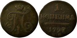 World Coins - Coin, Russia, Paul I, Kopek, 1797, Saint-Petersburg, , Copper, KM:94.2
