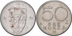 World Coins - Norway, Olav V, 50 Öre, 1981, Copper-nickel, , KM:418
