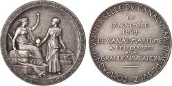 World Coins - France, Medal, Canal de Suez, Shipping, 1869, Roty, , Silver