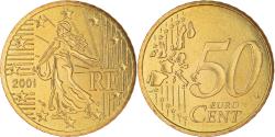 World Coins - France, 50 Euro Cent, 2001, Paris, BU, , Brass, KM:1287