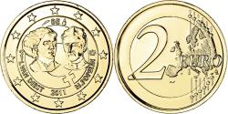 World Coins - Belgium, 2 Euro, Journée internationale des femmes, 2011, Brussels, gold-plated