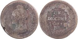 World Coins - Coin, France, Dupré, Decime, AN 7/5, Strasbourg, , Copper, Gadoury:187