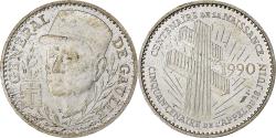 World Coins - France, Medal, Centenaire de la Naissance du Général de Gaulle, 1990, Silver