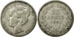 World Coins - Coin, Netherlands, Wilhelmina I, 25 Cents, 1901, , Silver, KM:120.1