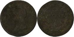World Coins - France, Un Décime, AN 7, Lyon, Copper,