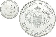 World Coins - Coin, Monaco, Rainier III & Albert, 100 Francs, 1982, Monaco, , Silver