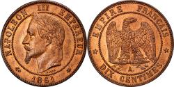 World Coins - Coin, France, Napoleon III, Napoléon III, 10 Centimes, 1861, Paris,